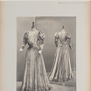Album Page: House of Worth, Dress, 1905 (b / w photo)