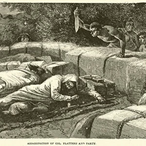 Assassination of Col Flatters and Party (engraving)
