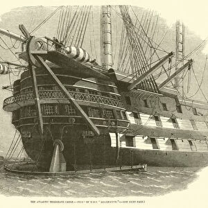 The Atlantic Telegraph Cable, Stern of HMS "Agamemnon"(engraving)