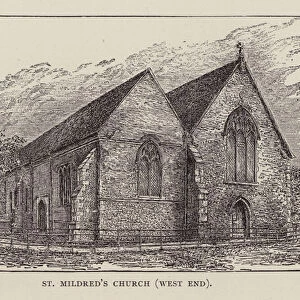 Canterbury: St Mildreds Church, West End (litho)