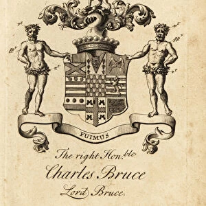 Coat of arms of the Right Honourable Charles Bruce, Lord Bruce, 3rd Earl of Ailesbury, 4th Earl of Elgin, 1682-1747, of Ampthill