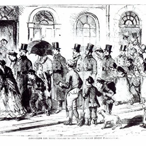 Conducting the Night Charges to the Marlborough Street Police Court (engraving)
