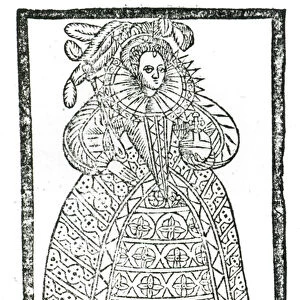 Elizabeth I (1533-1603) (woodcut) (b / w photo)