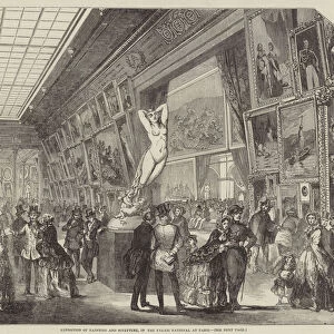 Exposition of Painting and Sculpture, in the Palais National at Paris (engraving)