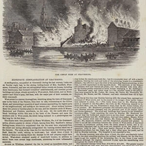 Extensive Conflagration at Gravesend (engraving)