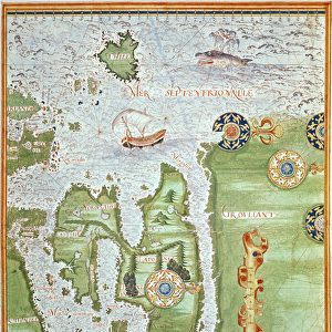 Fol. 10v Map of Scandinavia and Northern Russia, from Cosmographie Universelle