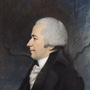 General Alexander Hamilton (pastel on grey paper)