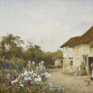 At George Green, near Windsor, (watercolour heightened with white)