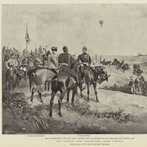 The German Army Manoeuvres near Stettin (litho)