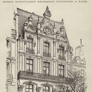 Hotel de M de Wecker, Avenue d Antin (engraving)