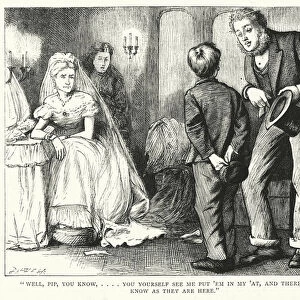 Illustration for Great Expectations by Charles Dickens (engraving)