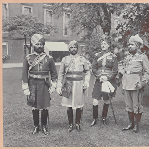 Kings Indian Orderly Officers, 1911 (b / w photo)
