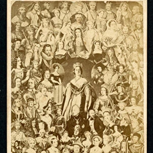 The Kings and Queens of England from Egbert to Victoria (litho)