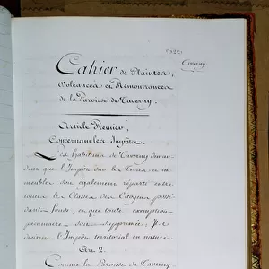 List of complaints and demands addressed to King Louis XVI (1754-93