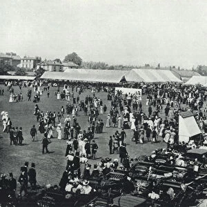 Lords Cricket Ground, Luncheon Interval during the Eton and Harrow Match (b / w photo)