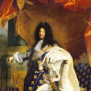 Louis XIV in Royal Costume, 1701 (oil on canvas) (detail of 59867)