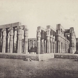 Luxor-Temple, The Colonnade (b / w photo)