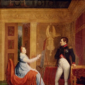 Marie Louise (1791-1847) of Habsbourg Lorraine Painting a Portrait of Napoleon I