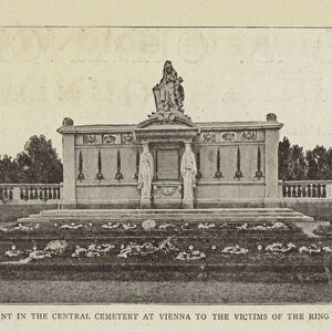 The Monument in the Central Cemetery at Vienna to the Victims of the Ring Theatre Fire (b / w photo)