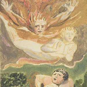 Four naked men emerging from their elements, plate 4 from The First Book of Urizen