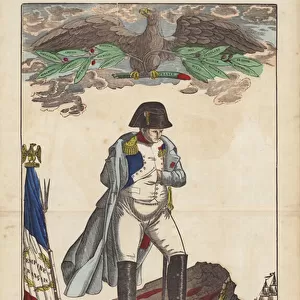 Napoleon A Sainte Helene (coloured engraving)