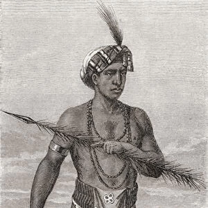 A native of Manado, Celebes, from El Mundo en la Mano, published 1878 (litho)