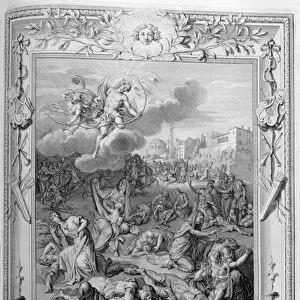 Niobe and her slain children (engraving)