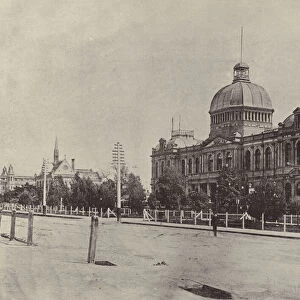 The North Terrace, Adelaide (b / w photo)