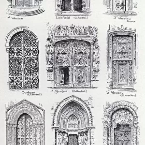 Some noted doors of cathedrals and churches (litho)