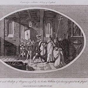 Odo, Earl of Kent and Bishop of Bayeux seized by his brother William I for having aspired to the papal dignity (engraving)
