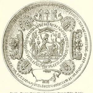 Phoenician Platter, Silver, Diameter 7 ins (engraving)