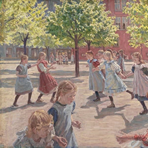Playing Children, Enghave Square, 1907-08 (oil on canvas)