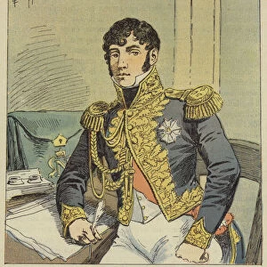 Portrait du comte de Montholon, executeur testamentaire de Napoleon (colour litho)