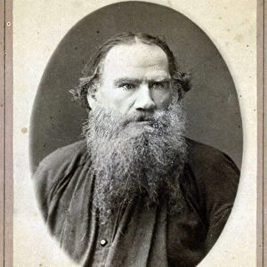 Portrait de Lev Nikolaievitch, comte Tolstoi (Leon Tolstoi), ecrivain russe (1828-1910)