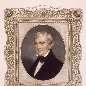 US president William Henry Harrison, 1846 (lithograph)