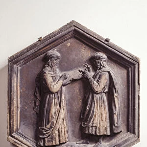 Pythagoras and Euclid, 1437 (marble tile)