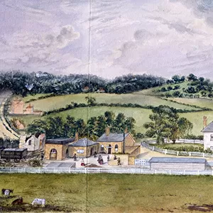 The Railway Terminus, Kent, c. 1860 (w / c on paper)