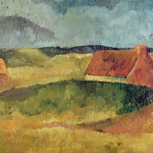 Thatched Cottages at Pouldu, 1894 (oil on canvas)