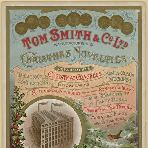 Tom Smith & Co Ltd, Christmas Novelties, Christmas Crackers, Brochure cover (chromolitho)