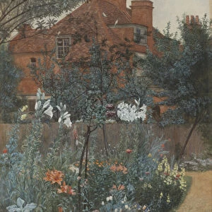 View of a garden in Bedford Park, 1885 (w / c on paper)