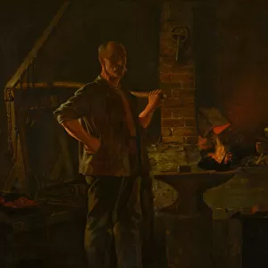 The Village Blacksmith, c. 1900 (oil on canvas)
