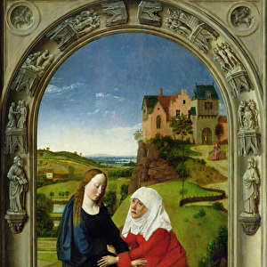 The Visitation, c. 1445 (oil on panel) (detail of 36895)