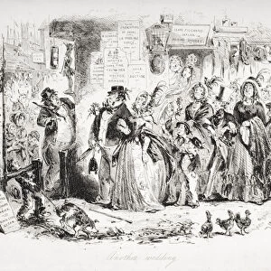 Another wedding, illustration from Dombey and Son by Charles Dickens (1812-70)