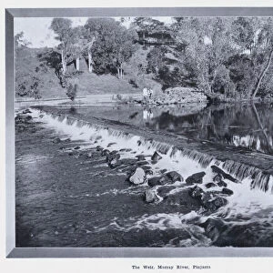 The Weir, Murray River, Pinjarra (b / w photo)