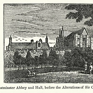 Westminster Abbey and Hall, before the Alterations of Sir Christopher Wren (engraving)