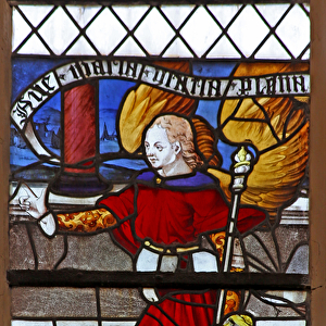 Window w113 depicting the Archangel Gabriel from the Annunciation (stained glass)