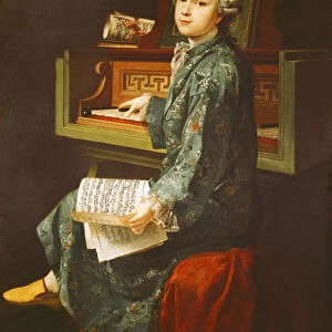 Young Man at the Clavichord, 1767 (oil on canvas)