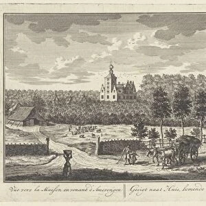 Castle Zuilenstein seen from Amerongen, Daniel Stopendaal, 1682 - 1726