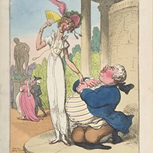 Dropsy Courting Consumption October 25 1810 Hand-colored etching