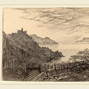Edward Lear, View of a Bay from a Hillside (Amalfi), British, 1812-1888, 1884-1885